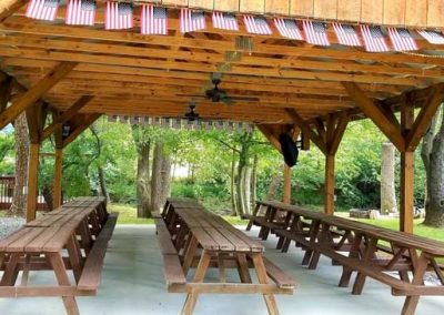 New picnic shelter at rv resort
